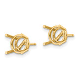 14k 7mm Round Earring Mountings