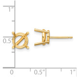 14k 7mm Round Earring Mountings