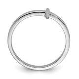 Sterling Silver Rhodium-plated Sideways Cross Ring - QR-966ABDA2-9083