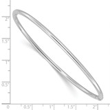 Sterling Silver Rhodium-plated Slip On Bangle - QB-6455A06C-8273
