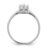 Sterling Silver Rhodium-plated Solitaire Marquise CZ Ring - QR-2D26902C-7058