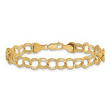 14k 7mm Solid Triple Link 7 inch Charm Bracelet - TO-C8EC7348-4370