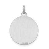 Sterling Silver Rhodium-plated Sweet Sixteen Disc Charm - QC-0BA9B3BA-3277