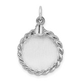 Sterling Silver Rhodium-plated Sweet Sixteen Disc Charm - QC-4FDE0746-8763