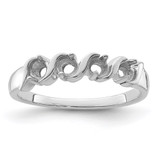 Sterling Silver Rhodium-plated Synthetic 4 Stone Mother's Ring - XM-22CD30FF-9914