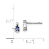 Sterling Silver Rhodium-plated Tanzanite & Diamond Earrings - QD-9EFCFE56-4495