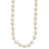 14k 7x11mm Baroque White Freshwater Cultured Pearl 20 inch Necklace