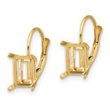 14k 7x5 Emerald Leverback Earring Mounting