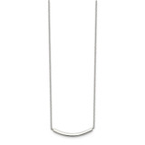 Sterling Silver Rhodium-plated w/2in ext. Bar Necklace