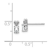 Sterling Silver Rhodium-plated White Topaz & Diam. Earrings - QB-CCF98B2F-4419