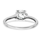 Sterling Silver Rhodium-plated White Topaz and Diamond Ring - RM-D5C17EB6-3644