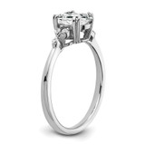 Sterling Silver Rhodium-plated White Topaz and Diamond Ring - RM-DC3551DE-8683