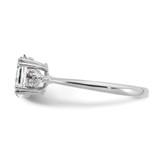 Sterling Silver Rhodium-plated White Topaz and Diamond Ring - RM-DC3551DE-8683