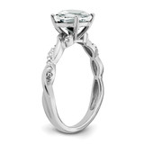 Sterling Silver Rhodium-plated White Topaz and Diamond Ring - RM-EBE3DFBC-9807