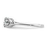 Sterling Silver Rhodium-plated White Topaz Ring - QB-BE70ADF6-6363