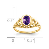 14k 7x5mm Oval Amethyst ring - Y4-CC90D38D-6684