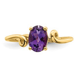 14k 7x5mm Oval Amethyst ring - Y4-DAE1859A-4382