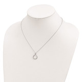 Sterling Silver Rhodium-plated with CZ Infinity w/ 2 IN EXT Necklace - QG-AF57183E-2274