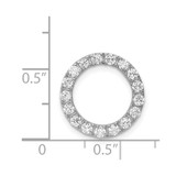 Sterling Silver Rhodium-platedCZ Chain Slide Pendant - QP-5D4CE5FC-3974