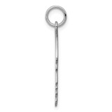 Sterling Silver Rhod-plate Eng. Boy Polish Front/Satin Back Disc Charm - QM-B31B571C-7813