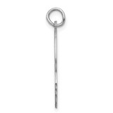 Sterling Silver Rhod-plate Eng. Boy Polished Front/Satin Back Disc Charm - QM-4E0F99DC-8550