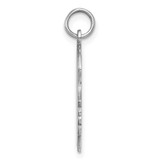 Sterling Silver Rhod-plate Eng. Girl Disc Charm Polish on Front/Back - QM-F5981502-8538