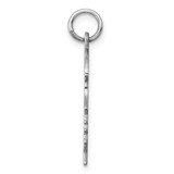 Sterling Silver Rhod-plate Eng. Girl Polish Front/Satin Back Disc Charm - QM-835105E8-8519