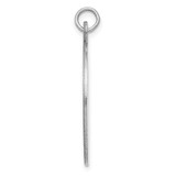 Sterling Silver Rhod-plate Eng. Oval Polish Front/Back Disc Charm - QM-E051C7A3-3604