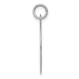 Sterling Silver Rhod-plate Eng. Oval Polish Front/Satin Back Disc Charm - QM-F18EBCDA-6641