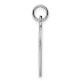 Sterling Silver Rhod-plate Eng. Oval Polish Front/Satin Back Disc Charm - QM-F27E0C34-2398