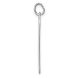 Sterling Silver Rhod-plate Eng. Rect. Polish Front/Back Disc Charm - QM-60AA83D2-1995