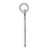 Sterling Silver Rhod-plate Eng. Rect. Polish Front/Satin Back Disc Charm - QM-5C62B5FD-5807