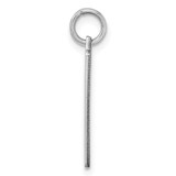 Sterling Silver Rhod-plate Eng. Rect. Polish Front/Satin Back Disc Charm - QM-E318FE19-3045