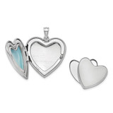 Sterling Silver Rhod-plated 24mm w/ Diamond Star Ash Holder Heart Locket