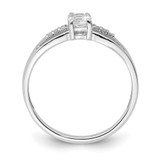 Sterling Silver Rhod-plated Diamond White Topaz Ring - QR-4B0DBE49-3647