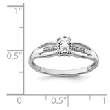 Sterling Silver Rhod-plated Diamond White Topaz Ring - QR-4B0DBE49-3647