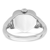 Sterling Silver Rhod-plated Enameled Celtic Knot Heart ALWAYS IN MY HEART Ash Holder Size 6 Ring