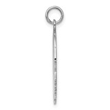 Sterling Silver Rhod-plated ENG. Boy Polished Front/Satin Back Disc Charm - QM-90DE2FB8-2751