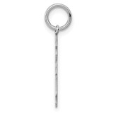Sterling Silver Rhod-plated Eng. Girl Polished Front/Satin Back Disc Charm - QM-CC3F2D7A-4520
