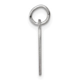 Sterling Silver Rhod-plated Eng. Heart Polish Front/Satin Back Disc Charm - QM-1AD5E7A8-6784