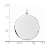 Sterling Silver Rhod-plated Eng. Rnd Polish Front/Back Disc Charm - QM-2EC13720-5670