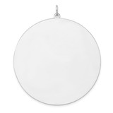 Sterling Silver Rhod-plated Eng. Rnd Polish Front/Back Disc Charm - QM-53C045BA-6821