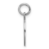 Sterling Silver Rhod-plated Eng. Rnd Polish Front/Satin Back Disc Charm - QM-928D0978-6102