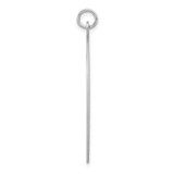 Sterling Silver Rhod-plated Eng. Rnd Polish Front/Satin Back Disc Charm - QM-C1B0A4F2-3548