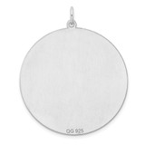 Sterling Silver Rhod-plated ENG. Round Polish Front/Satin Back Disc Charm - QM-D240BC0F-8308