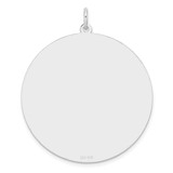 Sterling Silver Rhod-plated ENG. Round Polished Front/Back Disc Charm - QM-4DC2C735-2877