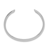 Sterling Silver Rhod-plated Polished & Domed 6mm Children's Cuff Bangle - QB-FA2C425B-7085
