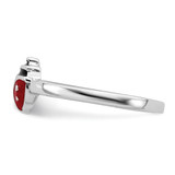 Sterling Silver Rhod-plated Polished & Enameled Ladybug Children's Ring - QR-7086878C-2499