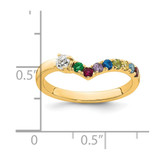 14k 8 Birthstone with Diamond  Mother's Ring Semi-mount