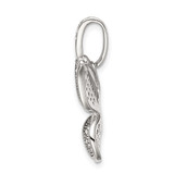 Sterling Silver Rhod-plated Polished Preciosa Crystal Butterfly Pendant